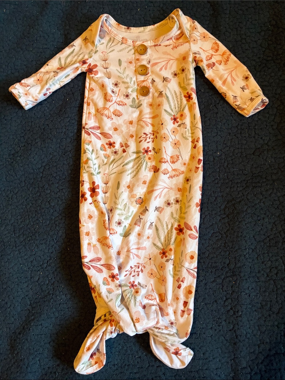 Caden Lane Floral Knotted Gown - Pink, Rust, Sage